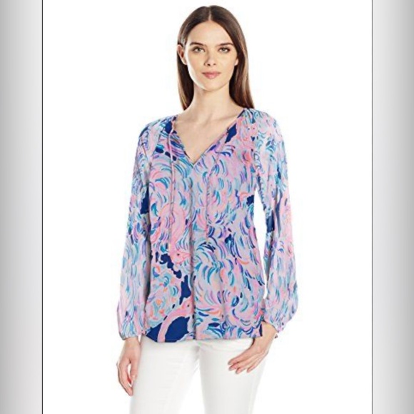 Lilly Pulitzer Tops - Lilly Pulitzer - Willa Top - Pelican Pink Head in the Sand XS
